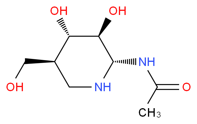 (2r,3r,4s,5r)-2-Acetamido-3,4-Dihydroxy-5-Hydroxymethyl-Piperidinium_Molecular_structure_CAS_)