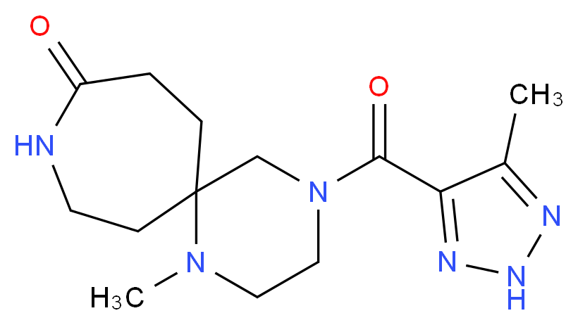 1-methyl-4-[(5-methyl-2H-1,2,3-triazol-4-yl)carbonyl]-1,4,9-triazaspiro[5.6]dodecan-10-one_Molecular_structure_CAS_)