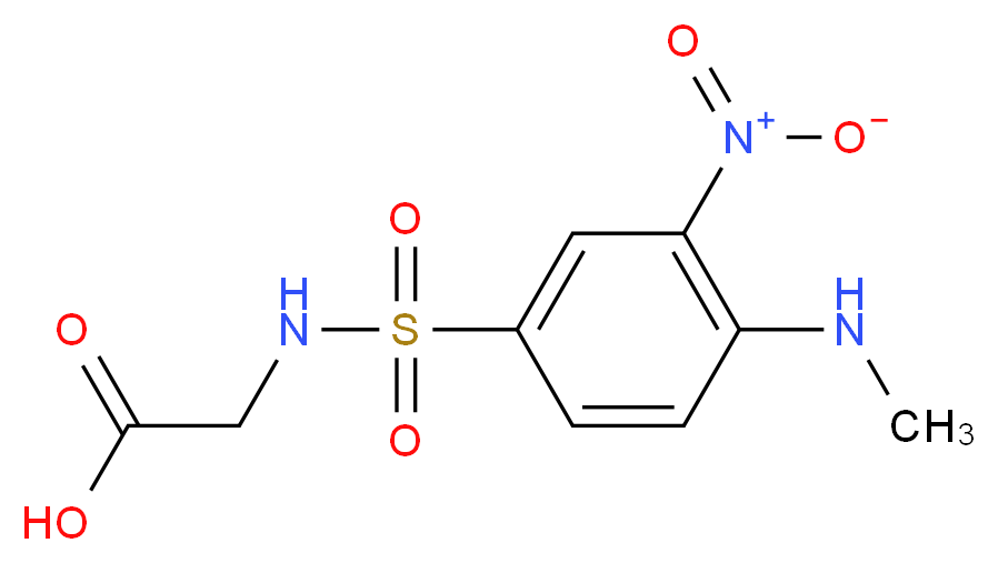 ({[4-(methylamino)-3-nitrophenyl]sulfonyl}amino)acetic acid_Molecular_structure_CAS_)