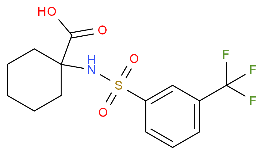 1-[3-(Trifluoromethyl)phenylsulfonylamino]cyclohexanecarboxylic acid_Molecular_structure_CAS_690645-95-5)