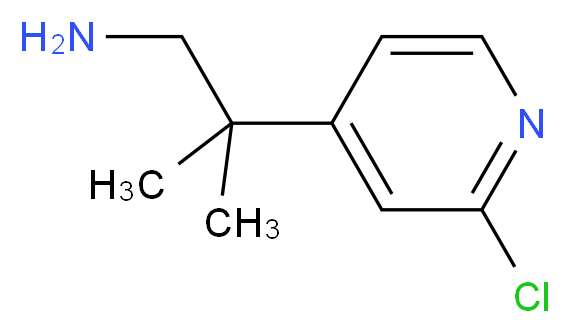 2-(2-chloropyridin-4-yl)-2-methylpropan-1-amine_Molecular_structure_CAS_1060812-07-8)