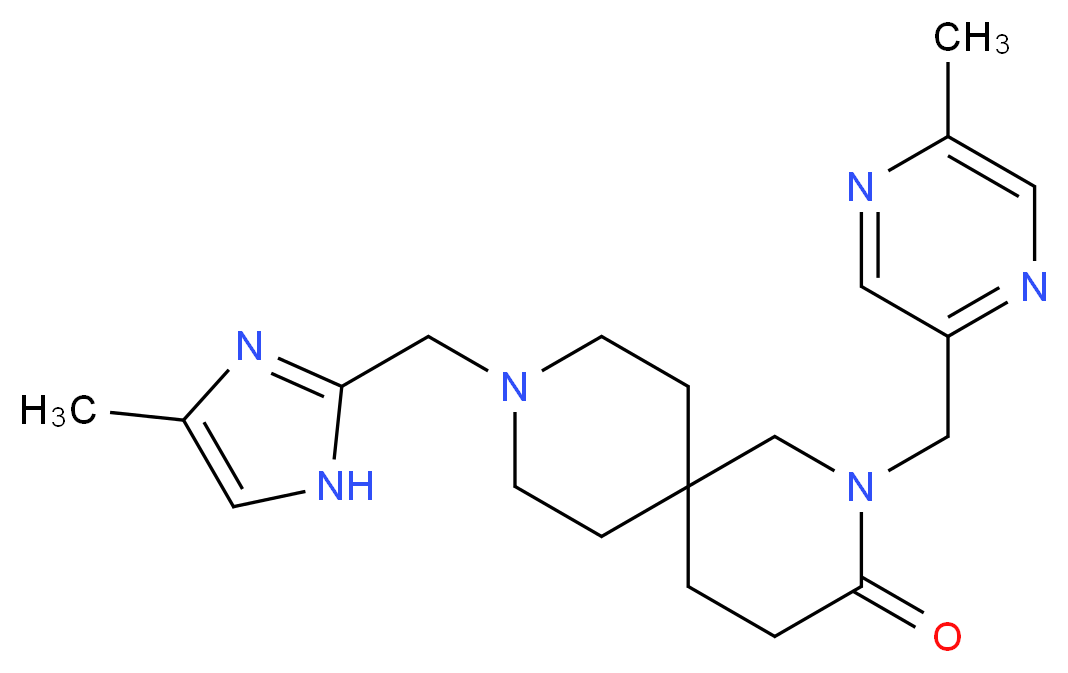 9-[(4-methyl-1H-imidazol-2-yl)methyl]-2-[(5-methylpyrazin-2-yl)methyl]-2,9-diazaspiro[5.5]undecan-3-one_Molecular_structure_CAS_)