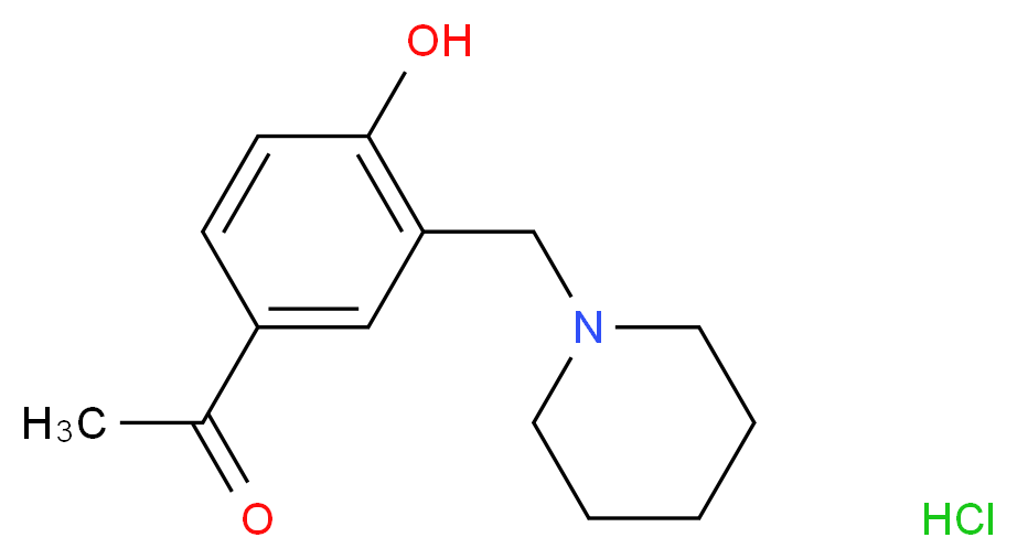1-[4-hydroxy-3-(piperidin-1-ylmethyl)phenyl]ethanone hydrochloride_Molecular_structure_CAS_92500-17-9)