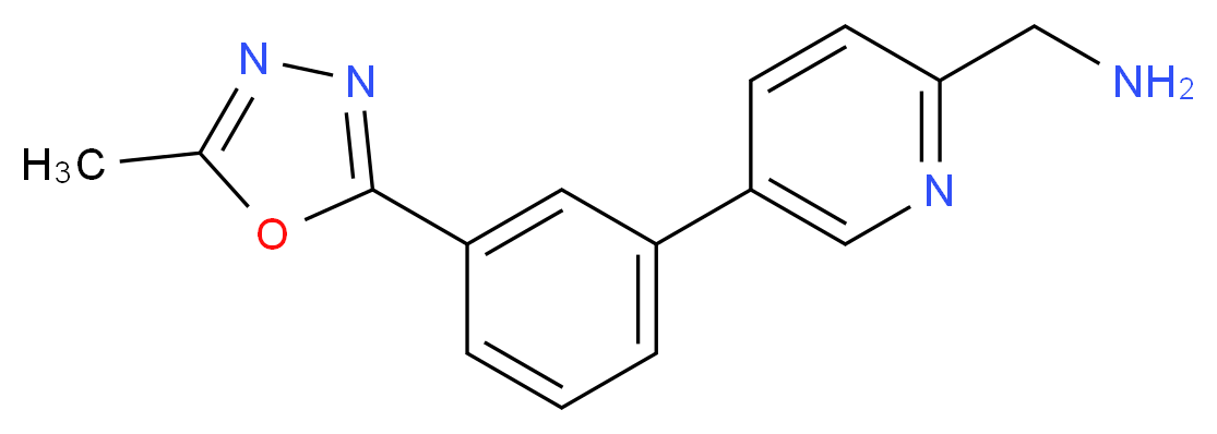 ({5-[3-(5-methyl-1,3,4-oxadiazol-2-yl)phenyl]pyridin-2-yl}methyl)amine_Molecular_structure_CAS_)