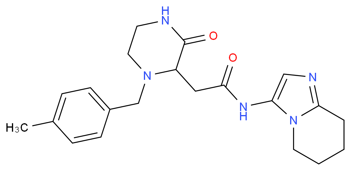 2-[1-(4-methylbenzyl)-3-oxopiperazin-2-yl]-N-(5,6,7,8-tetrahydroimidazo[1,2-a]pyridin-3-yl)acetamide_Molecular_structure_CAS_)