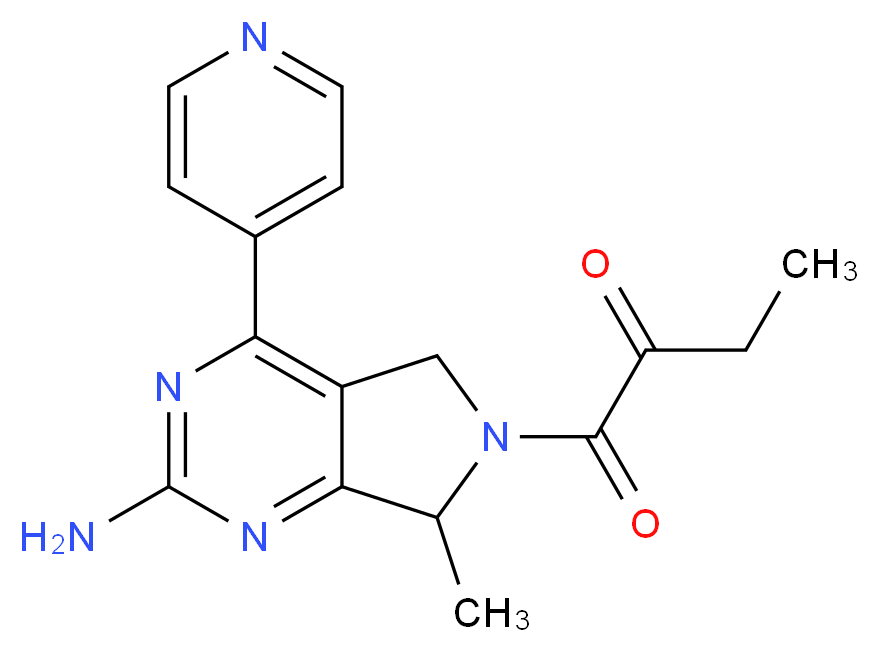 1-(2-amino-7-methyl-4-pyridin-4-yl-5,7-dihydro-6H-pyrrolo[3,4-d]pyrimidin-6-yl)-1-oxobutan-2-one_Molecular_structure_CAS_)