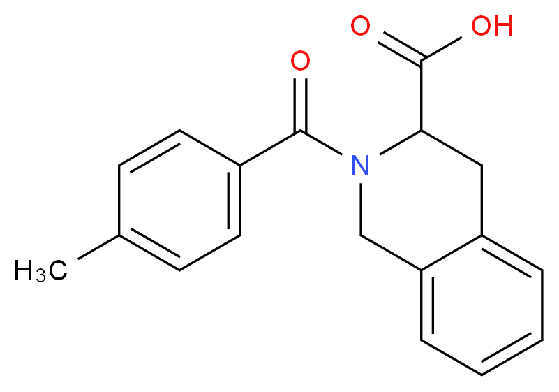 2-(4-methylbenzoyl)-1,2,3,4-tetrahydroisoquinoline-3-carboxylic acid_Molecular_structure_CAS_436811-20-0)