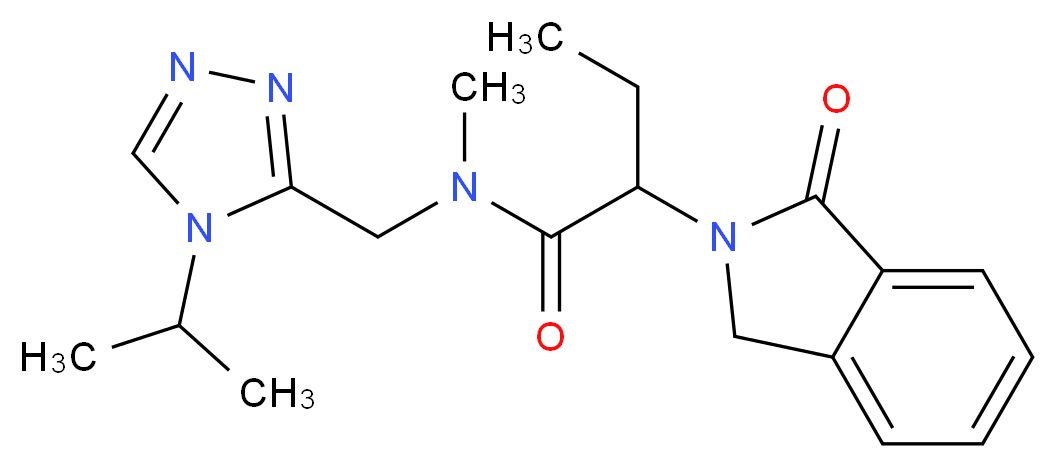 N-[(4-isopropyl-4H-1,2,4-triazol-3-yl)methyl]-N-methyl-2-(1-oxo-1,3-dihydro-2H-isoindol-2-yl)butanamide_Molecular_structure_CAS_)