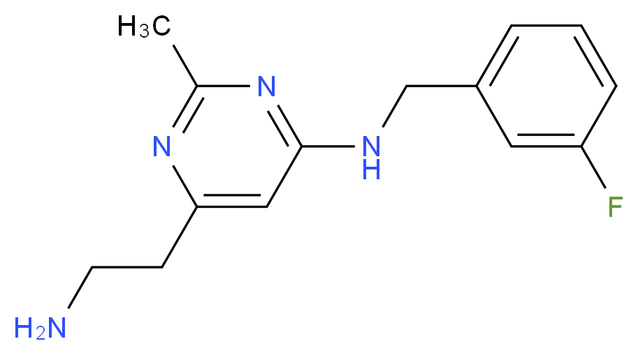 6-(2-aminoethyl)-N-(3-fluorobenzyl)-2-methylpyrimidin-4-amine_Molecular_structure_CAS_)