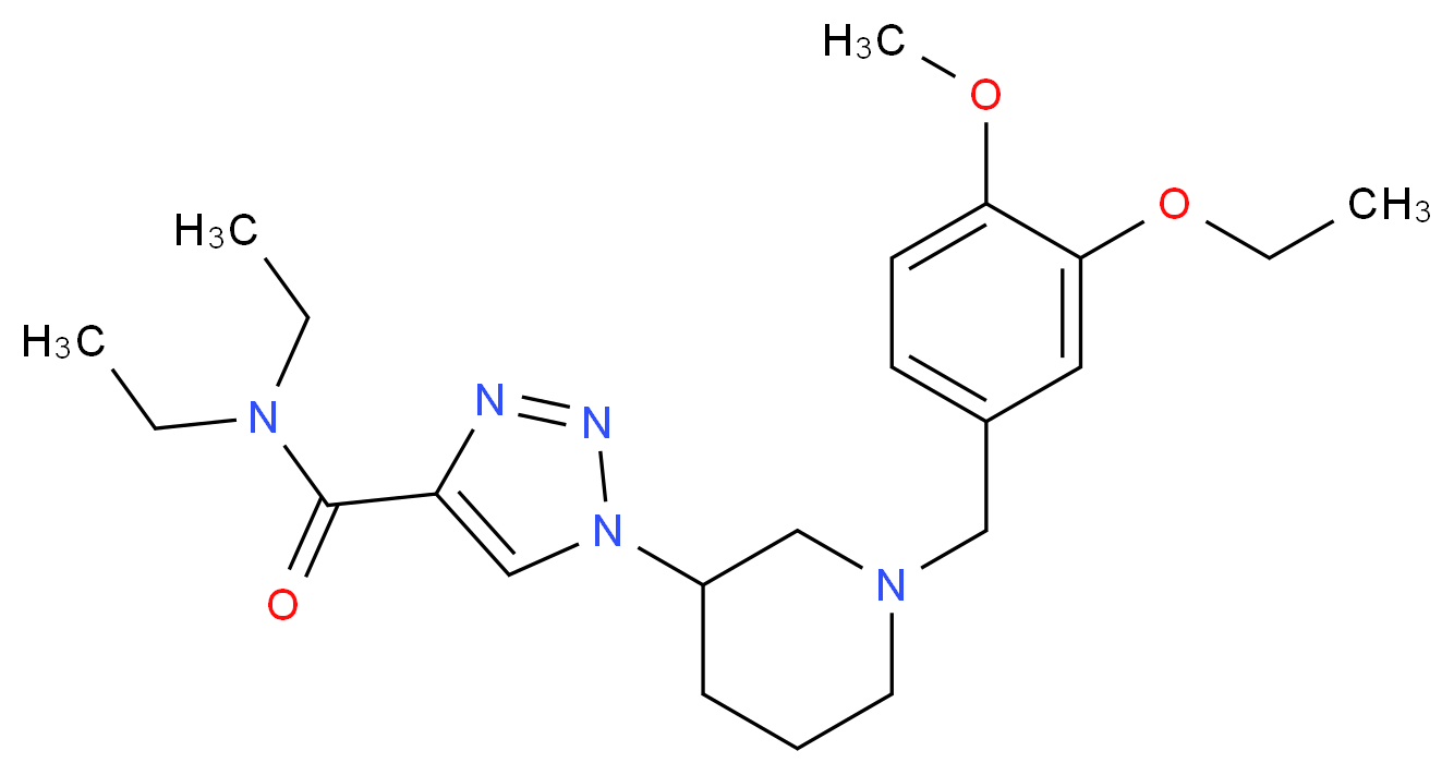 1-[1-(3-ethoxy-4-methoxybenzyl)-3-piperidinyl]-N,N-diethyl-1H-1,2,3-triazole-4-carboxamide_Molecular_structure_CAS_)