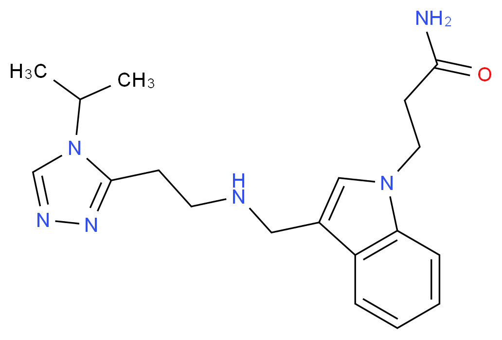 3-[3-({[2-(4-isopropyl-4H-1,2,4-triazol-3-yl)ethyl]amino}methyl)-1H-indol-1-yl]propanamide_Molecular_structure_CAS_)