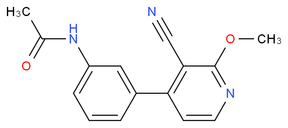 N-[3-(3-cyano-2-methoxypyridin-4-yl)phenyl]acetamide_Molecular_structure_CAS_)