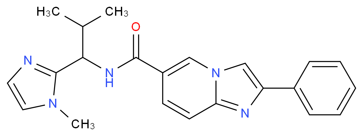 N-[2-methyl-1-(1-methyl-1H-imidazol-2-yl)propyl]-2-phenylimidazo[1,2-a]pyridine-6-carboxamide_Molecular_structure_CAS_)