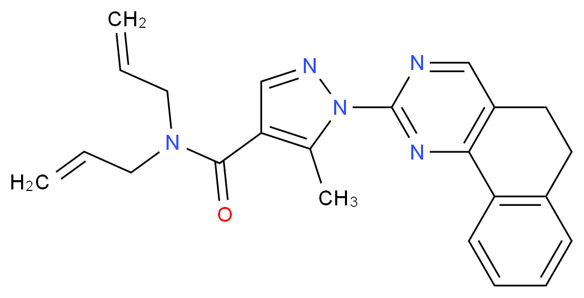 N,N-diallyl-1-(5,6-dihydrobenzo[h]quinazolin-2-yl)-5-methyl-1H-pyrazole-4-carboxamide_Molecular_structure_CAS_)