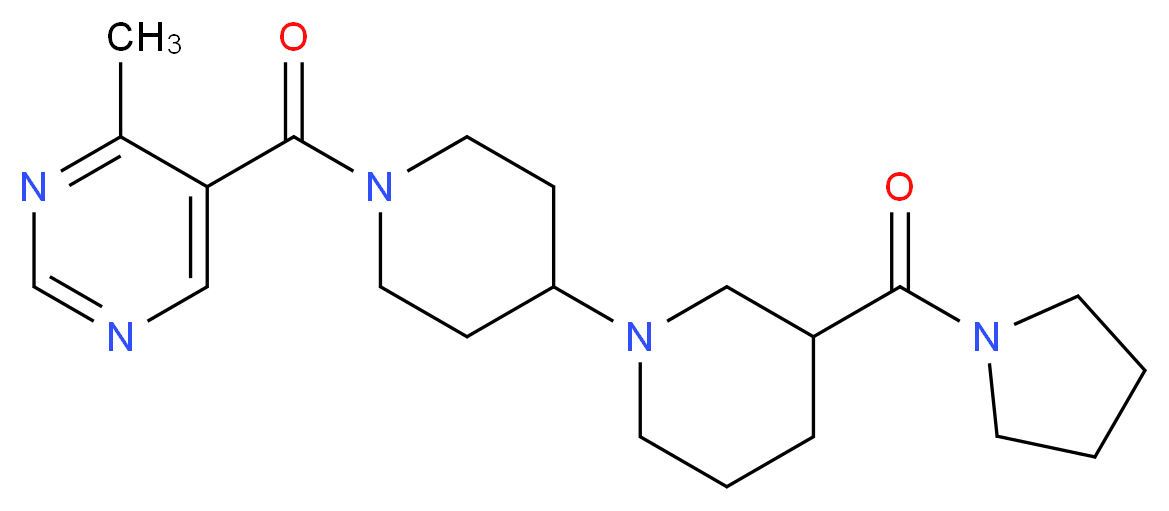 1'-[(4-methylpyrimidin-5-yl)carbonyl]-3-(pyrrolidin-1-ylcarbonyl)-1,4'-bipiperidine_Molecular_structure_CAS_)