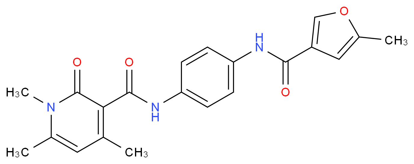 1,4,6-trimethyl-N-{4-[(5-methyl-3-furoyl)amino]phenyl}-2-oxo-1,2-dihydropyridine-3-carboxamide_Molecular_structure_CAS_)