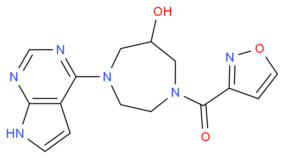 1-(isoxazol-3-ylcarbonyl)-4-(7H-pyrrolo[2,3-d]pyrimidin-4-yl)-1,4-diazepan-6-ol_Molecular_structure_CAS_)