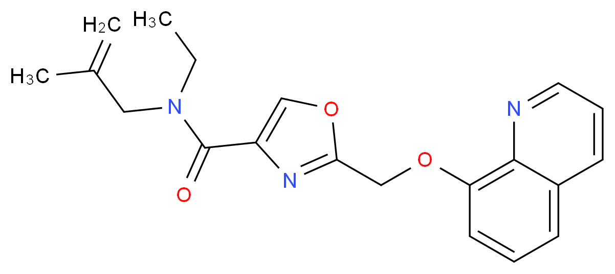 N-ethyl-N-(2-methyl-2-propen-1-yl)-2-[(8-quinolinyloxy)methyl]-1,3-oxazole-4-carboxamide_Molecular_structure_CAS_)
