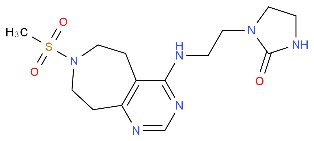 1-(2-{[7-(methylsulfonyl)-6,7,8,9-tetrahydro-5H-pyrimido[4,5-d]azepin-4-yl]amino}ethyl)imidazolidin-2-one_Molecular_structure_CAS_)