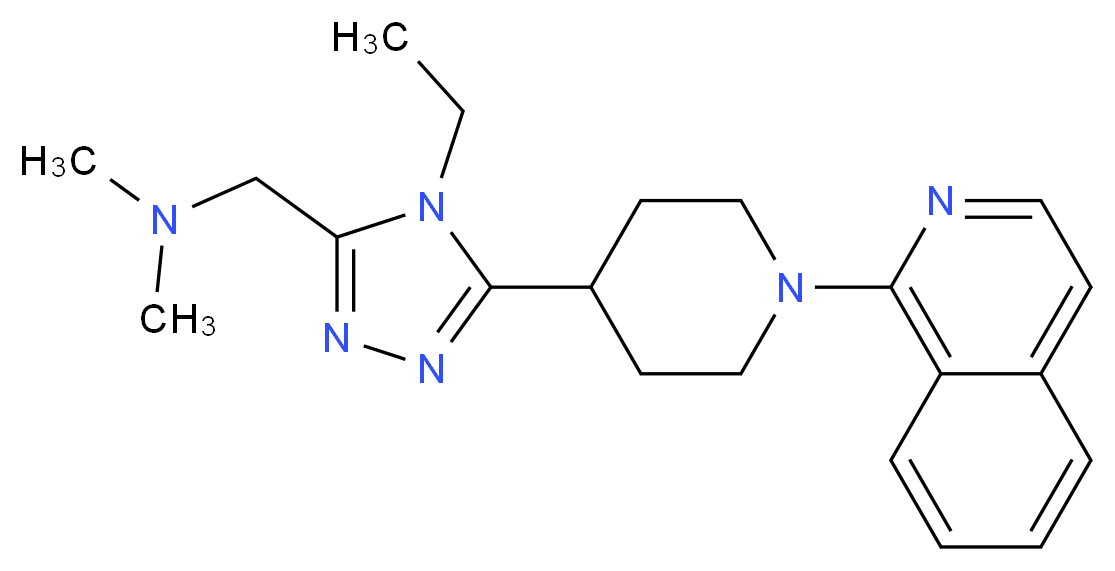 1-[4-ethyl-5-(1-isoquinolin-1-ylpiperidin-4-yl)-4H-1,2,4-triazol-3-yl]-N,N-dimethylmethanamine_Molecular_structure_CAS_)