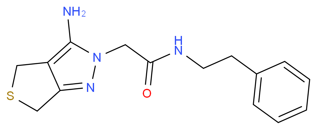 2-(3-amino-4H-thieno[3,4-c]pyrazol-2(6H)-yl)-N-(2-phenylethyl)acetamide_Molecular_structure_CAS_)