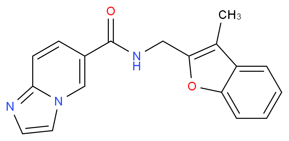 N-[(3-methyl-1-benzofuran-2-yl)methyl]imidazo[1,2-a]pyridine-6-carboxamide_Molecular_structure_CAS_)