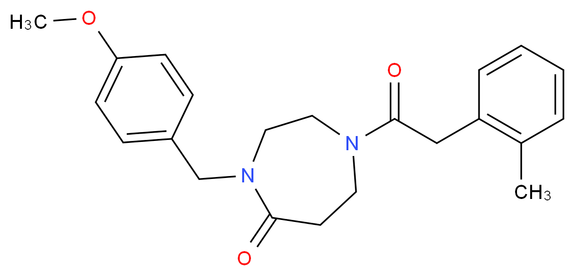 4-(4-methoxybenzyl)-1-[(2-methylphenyl)acetyl]-1,4-diazepan-5-one_Molecular_structure_CAS_)