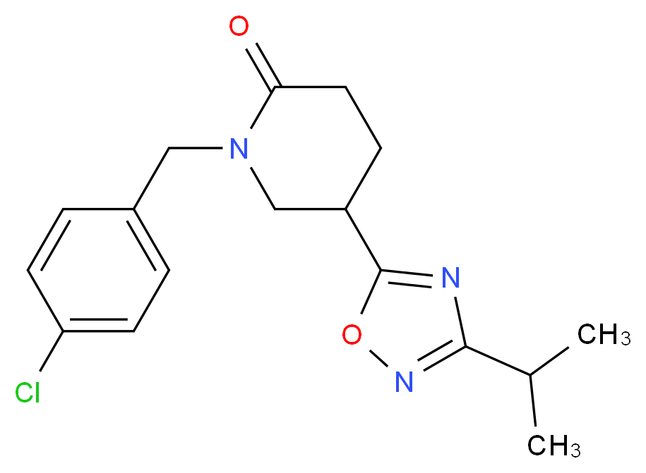1-(4-chlorobenzyl)-5-(3-isopropyl-1,2,4-oxadiazol-5-yl)-2-piperidinone_Molecular_structure_CAS_)