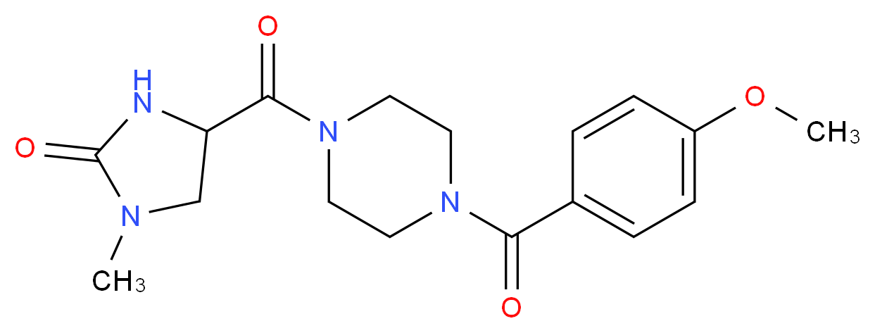 4-{[4-(4-methoxybenzoyl)-1-piperazinyl]carbonyl}-1-methyl-2-imidazolidinone_Molecular_structure_CAS_)