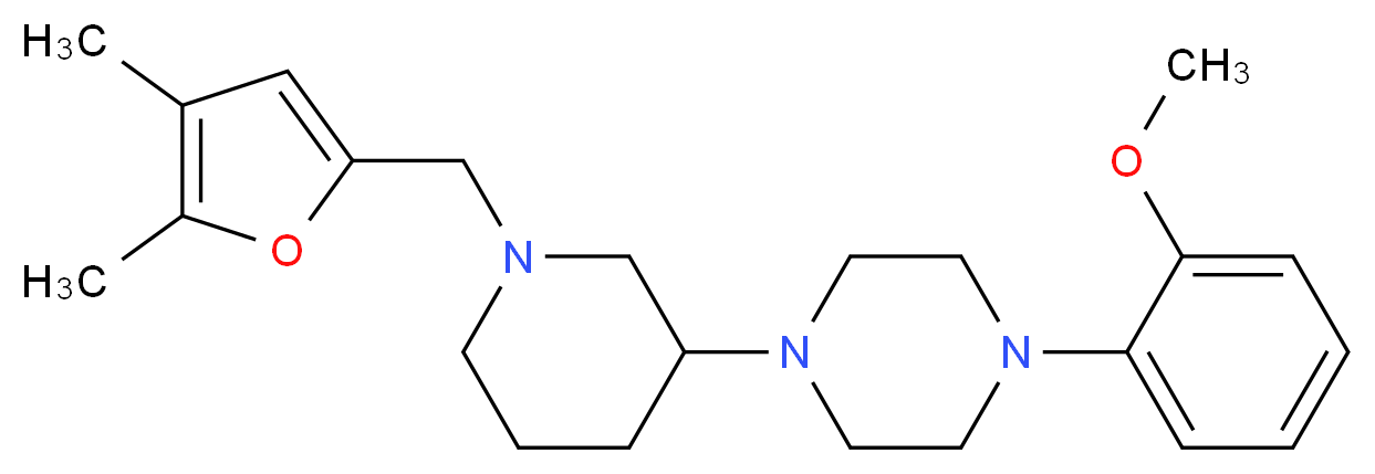 1-{1-[(4,5-dimethyl-2-furyl)methyl]-3-piperidinyl}-4-(2-methoxyphenyl)piperazine_Molecular_structure_CAS_)