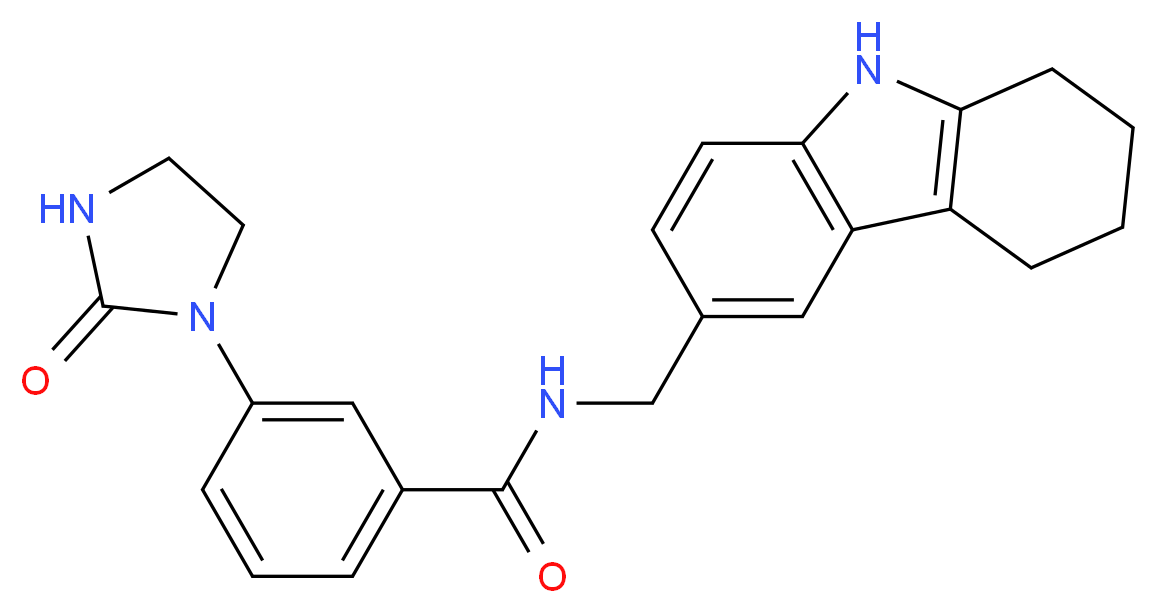 3-(2-oxoimidazolidin-1-yl)-N-(2,3,4,9-tetrahydro-1H-carbazol-6-ylmethyl)benzamide_Molecular_structure_CAS_)