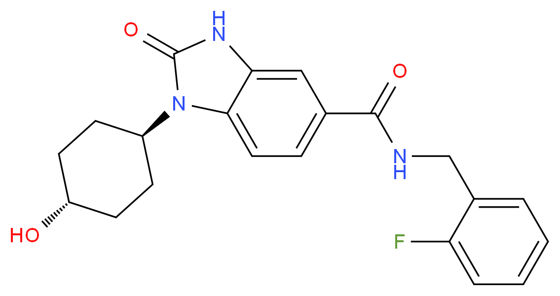 N-(2-fluorobenzyl)-1-(trans-4-hydroxycyclohexyl)-2-oxo-2,3-dihydro-1H-benzimidazole-5-carboxamide_Molecular_structure_CAS_)