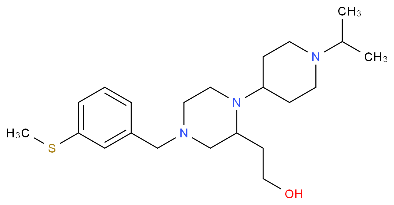 2-{1-(1-isopropyl-4-piperidinyl)-4-[3-(methylthio)benzyl]-2-piperazinyl}ethanol_Molecular_structure_CAS_)