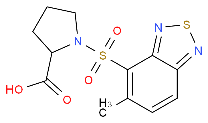 1-(5-Methyl-benzo[1,2,5]thiadiazole-4-sulfonyl)-pyrrolidine-2-carboxylic acid_Molecular_structure_CAS_436811-15-3)