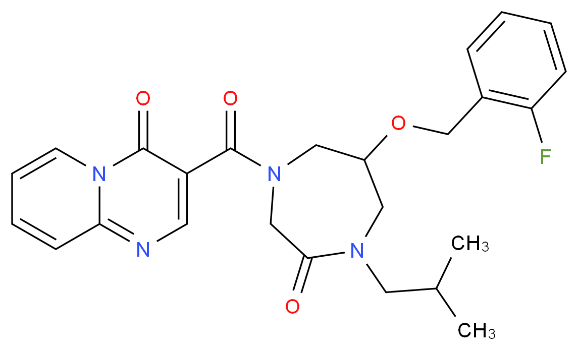 3-({6-[(2-fluorobenzyl)oxy]-4-isobutyl-3-oxo-1,4-diazepan-1-yl}carbonyl)-4H-pyrido[1,2-a]pyrimidin-4-one_Molecular_structure_CAS_)