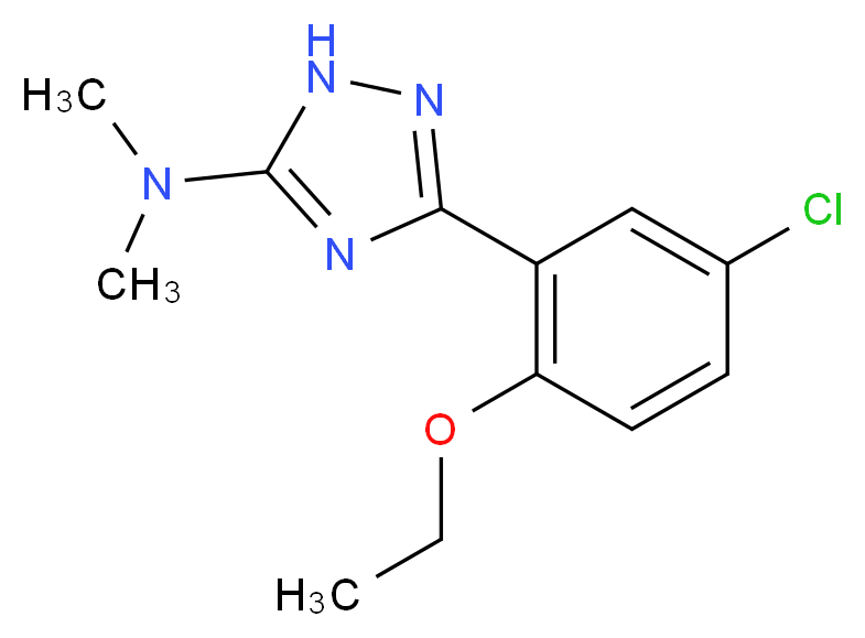 3-(5-chloro-2-ethoxyphenyl)-N,N-dimethyl-1H-1,2,4-triazol-5-amine_Molecular_structure_CAS_)