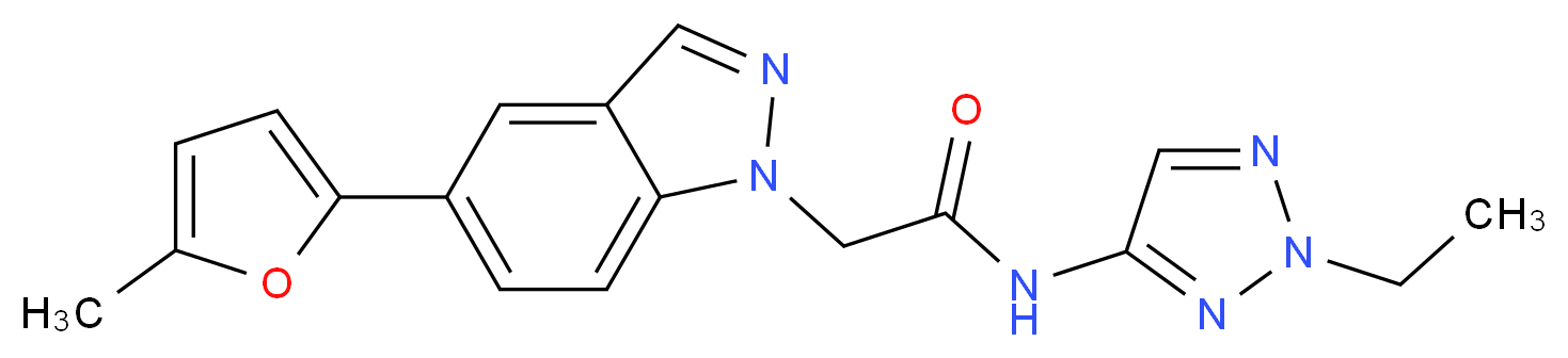 N-(2-ethyl-2H-1,2,3-triazol-4-yl)-2-[5-(5-methyl-2-furyl)-1H-indazol-1-yl]acetamide_Molecular_structure_CAS_)