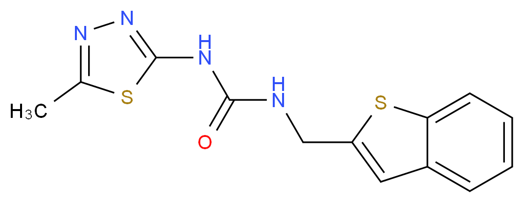 N-(1-benzothien-2-ylmethyl)-N'-(5-methyl-1,3,4-thiadiazol-2-yl)urea_Molecular_structure_CAS_)