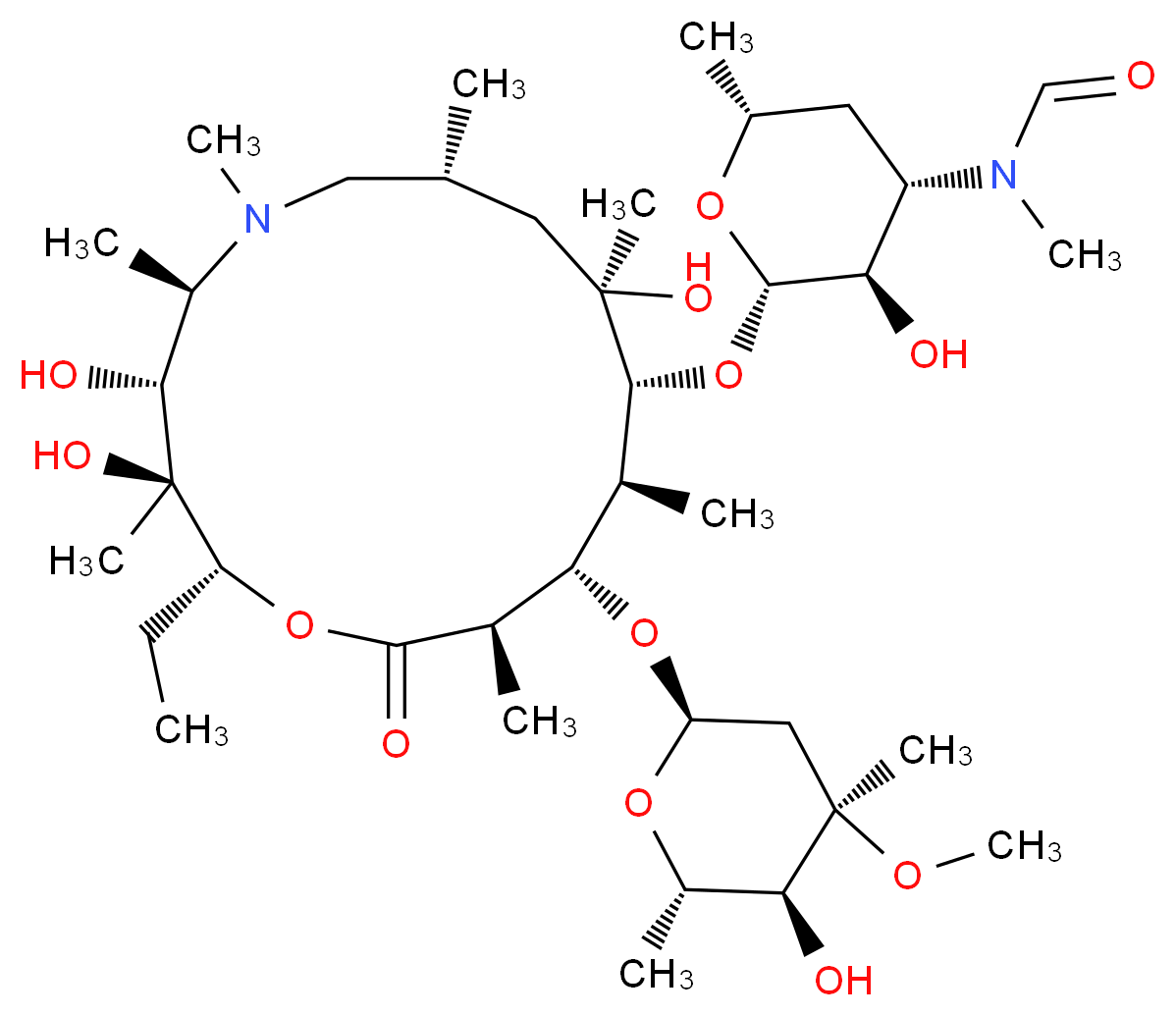 3'-N-Desmethyl-3'-N-formyl Azithromycin_Molecular_structure_CAS_612069-28-0)