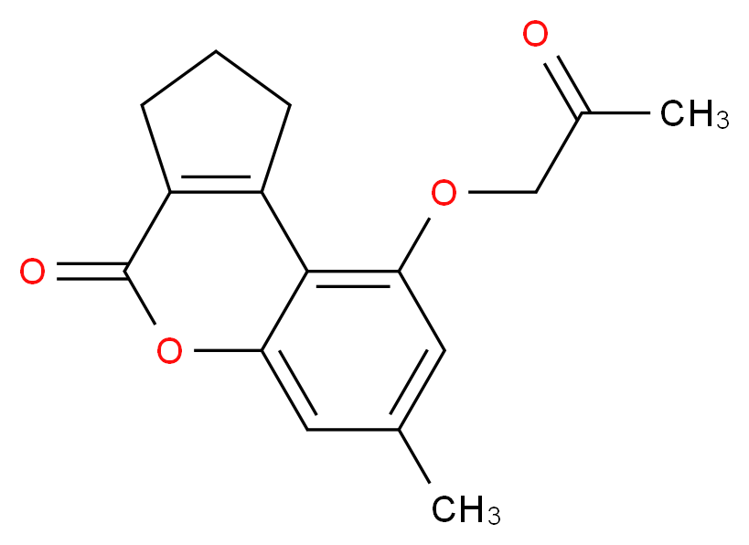 7-methyl-9-(2-oxopropoxy)-2,3-dihydrocyclopenta[c]chromen-4(1H)-one_Molecular_structure_CAS_307549-57-1)