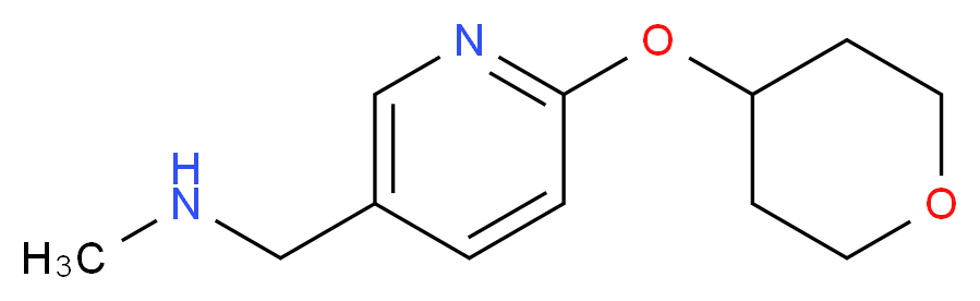 N-methyl-[6-(tetrahydropyran-4-yloxy)pyrid-3-yl]methylamine_Molecular_structure_CAS_910036-99-6)