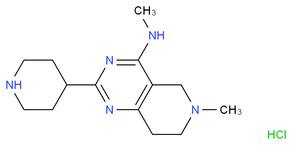 Methyl-(6-methyl-2-piperidin-4-yl-5,6,7,8-tetra-hydro-pyrido[4,3-d]pyrimidin-4-yl)-amine hydrochloride_Molecular_structure_CAS_)