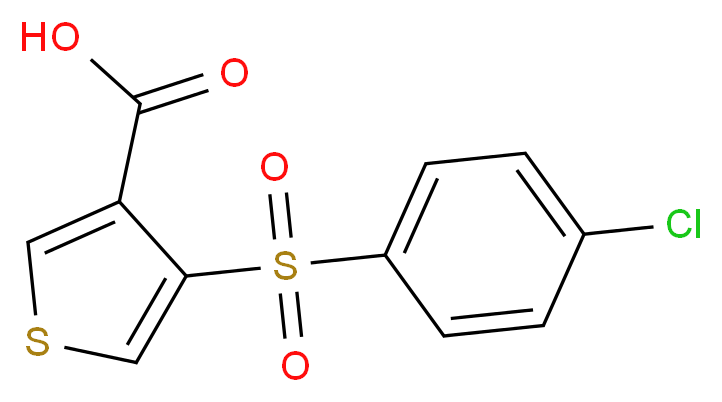 4-[(4-chlorophenyl)sulphonyl]-3-thiophenecarboxylic acid_Molecular_structure_CAS_423769-77-1)