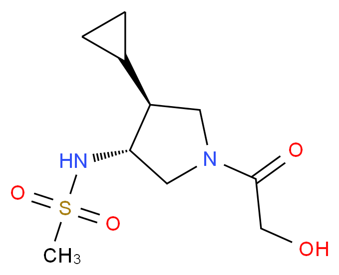 N-[(3R*,4S*)-4-cyclopropyl-1-glycoloyl-3-pyrrolidinyl]methanesulfonamide_Molecular_structure_CAS_)