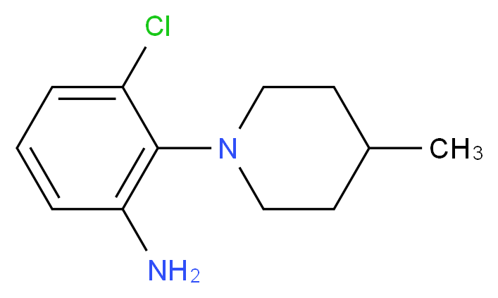 3-Chloro-2-(4-methyl-piperidin-1-yl)-phenylamine_Molecular_structure_CAS_)
