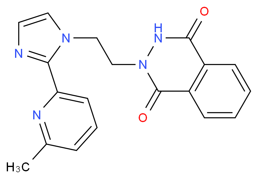 2-{2-[2-(6-methylpyridin-2-yl)-1H-imidazol-1-yl]ethyl}-2,3-dihydrophthalazine-1,4-dione_Molecular_structure_CAS_)