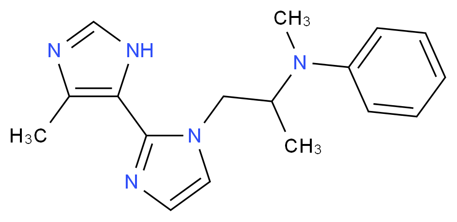 N-methyl-N-[1-methyl-2-(5'-methyl-1H,3'H-2,4'-biimidazol-1-yl)ethyl]aniline_Molecular_structure_CAS_)