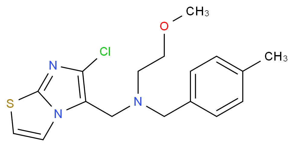 N-[(6-chloroimidazo[2,1-b][1,3]thiazol-5-yl)methyl]-2-methoxy-N-(4-methylbenzyl)ethanamine_Molecular_structure_CAS_)