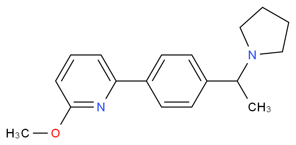 2-methoxy-6-[4-(1-pyrrolidin-1-ylethyl)phenyl]pyridine_Molecular_structure_CAS_)