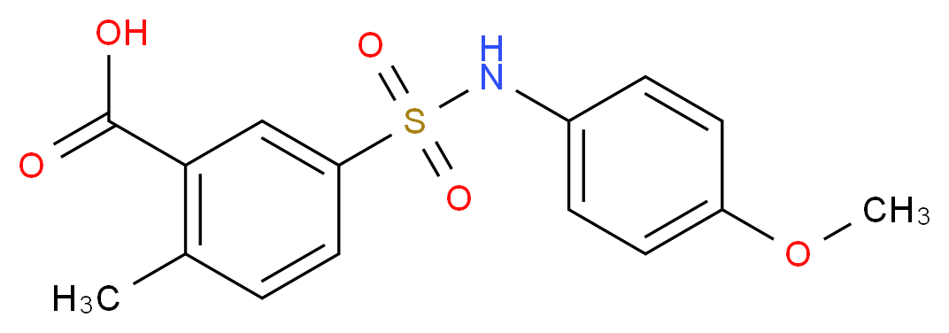 5-(4-Methoxy-phenylsulfamoyl)-2-methyl-benzoic acid_Molecular_structure_CAS_)